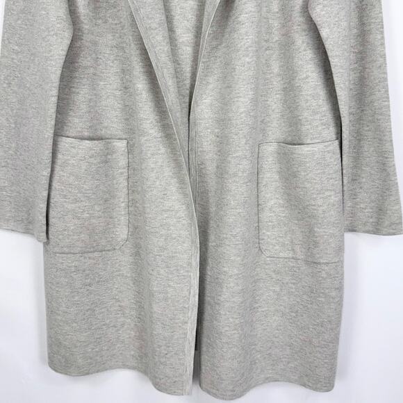 J Crew Women's Juliette Wool Blend Collarless Sweater Blazer Small Heather Gray - Picture 5 of 16